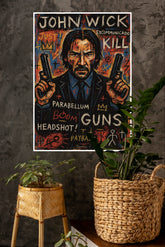 John Wick With Guns Poster | Hollywood Movies Posters
