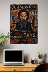 John Wick With Guns Poster | Hollywood Movies Posters
