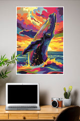 Majestic Whale Splash Poster | Art Posters