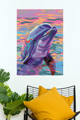 Neon Dolphin Dream Poster | Art Posters