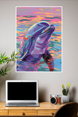 Neon Dolphin Dream Poster | Art Posters