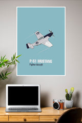 NP-51 Mustang Poster | Fighter Plane Posters