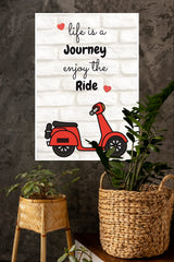 Red Scooter Poster | Gym and Motivational Quotes Posters