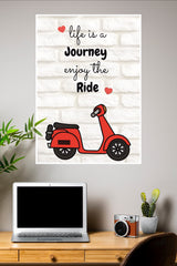 Red Scooter Poster | Gym and Motivational Quotes Posters