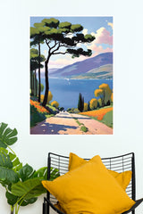 Serene Lake side Landscape Wall Poster| Art Posters