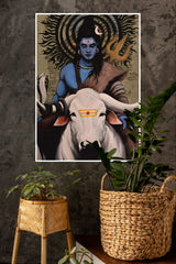 Shiva With Nandi Poster | God Posters