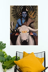 Shiva With Nandi Poster | God Posters