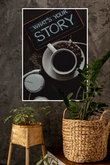 Story time with Coffee Poster | Gym and Motivational Quotes Posters