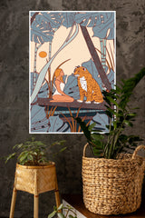 The Girl and the Leopard by Stephen Wade Poster | Art Posters