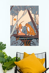 The Girl and the Leopard by Stephen Wade Poster | Art Posters
