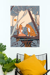 The Girl and the Leopard by Stephen Wade Poster | Art Posters