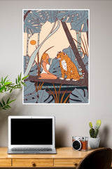 The Girl and the Leopard by Stephen Wade Poster | Art Posters