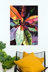 Tropical Spectrum Leaves Abstract Colorful Wall Poster| Art Posters