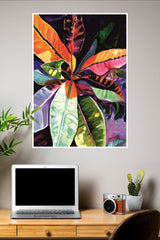 Tropical Spectrum Leaves Abstract Colorful Wall Poster| Art Posters