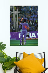 Virat in Blue Poster | Cricketers Posters