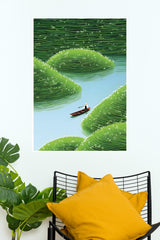 Whispering River Poster | The Green World Poster