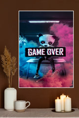 Neon Panda Game Over POster| Games Posters