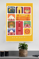 New Delhi Fridge Magnet Poster | CIty Posters