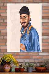 Off-Spin Bowlers Harbhajan Singh Poster | Cricketers Posters | Sports Poster