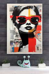 Painting Of A Woman With Sunglasses Poster | Art Posters