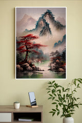 Painting of Red Trees And A River Poster | Art Posters
