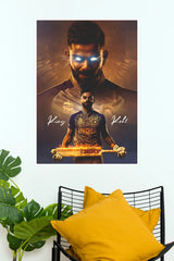 King Cricket Champion Poster – Indian Cricket Power Wall Art(Cricket Poster)