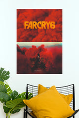 Far Cry 6 Poster | Red Aesthetic Gaming Wall Art (Game Poster)