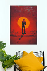 Fuelled by Fire Cricket Poster – Bold Red Sports Wall Art(Cricket Poster)