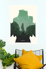 Halo 3 Green Minimalist Poster | Gaming Wall Art (Game Poster)