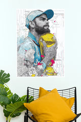 King Virat Kohli Trophy Poster | Cricket Champion Wall Art(Cricket Poster)