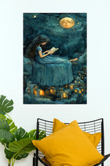 The Story Beneath the Stars Fantasy Moonlight Poster(Moon Light Sky Poster)