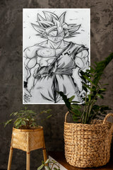 Pencil Sketch of Goku Poster | Anime Posters