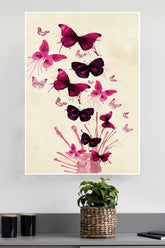 Pink Butterlies Poster | Animal Posters