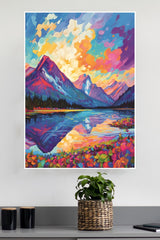 Pink Lake and Flowers Poster | CIty Posters
