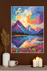 Pink Lake and Flowers Poster | CIty Posters