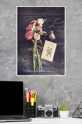Pink Rose With Dream Book Poster | Art Posters