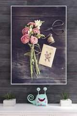 Pink Rose With Dream Book Poster | Art Posters