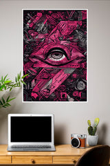 Pink Shade Eye Wall Poster | Eyes Posters
