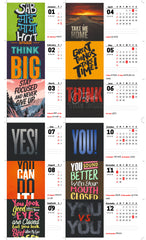 Positive Lines Premium Table Desk Calendar