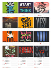 Positive Lines Premium Table Desk Calendar