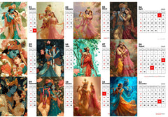 Radha Krishna Premium Table Desk Calendar