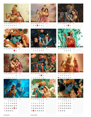 Radha Krishna Premium Table Desk Calendar