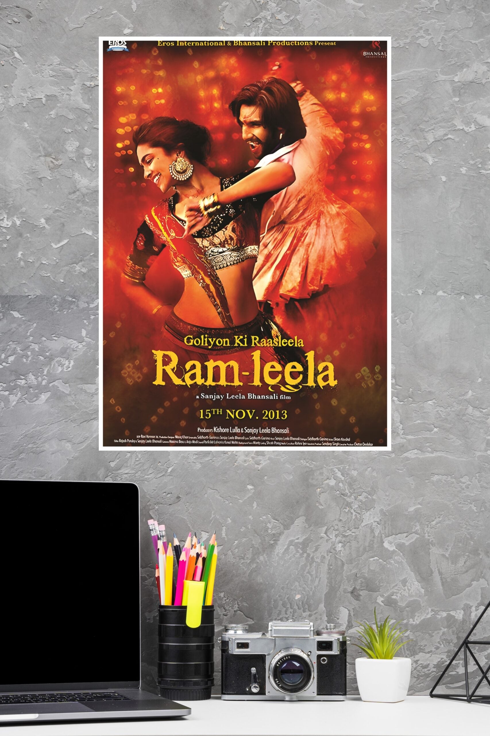 Ranveer Singh, Deepika Padukone Ram Leela Movie Poster Bollywood Pos