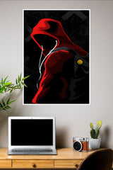 Red Hoodie Music Lover Poster | Music Posters