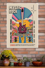 Retro Vintage Psychedelic Rock Music Concert Poster | Music Posters