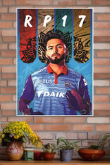 Rishabh Pant Poster | Cricketers Posters | Sports Poster