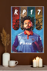 Rishabh Pant Poster | Cricketers Posters | Sports Poster