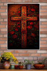 Roses Cross Poster | God Posters