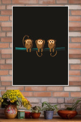 3 Monkey Poster | Animal Posters
