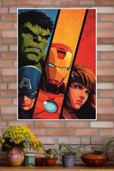 Avengers Assemble Comic Art Wall Poster | Superhero Posters
